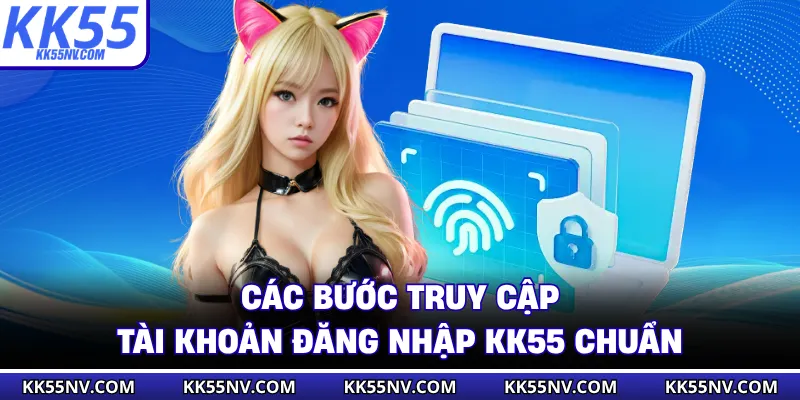 Các bước truy cập tài khoản đăng nhập KK55 chuẩn